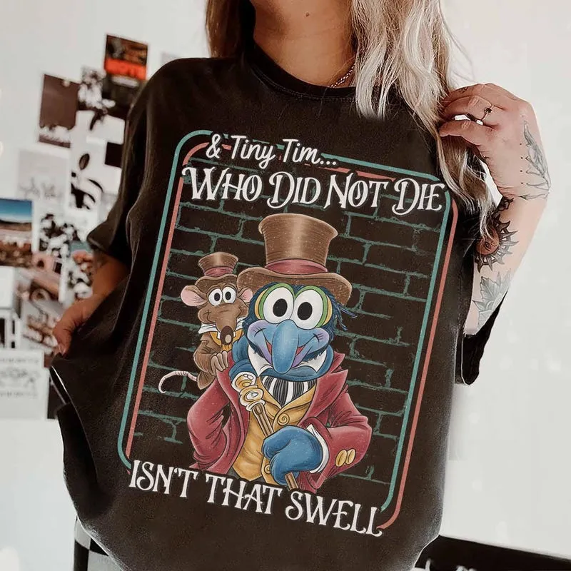 Product Retro The Muppet Christmas Carol Movie T-shirt Hoodie Sweater Gonzo And Rizzo Tiny Tim Who Did Not Disneyland Family Xmas Party 2026 Gifts