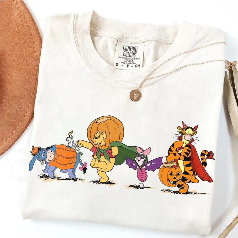 Product Retro Winnie The Pooh Mummy Witch T-shirt Hoodie Sweater Halloween Tigger Piglet Eeyore Disneyland Family