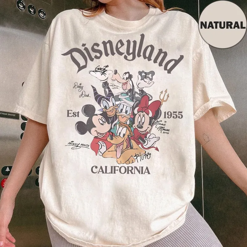 Product Retro Disneyland California Mickey And Friends T-shirt Hoodie Sweater Halloween Characters Not So Scary 2026