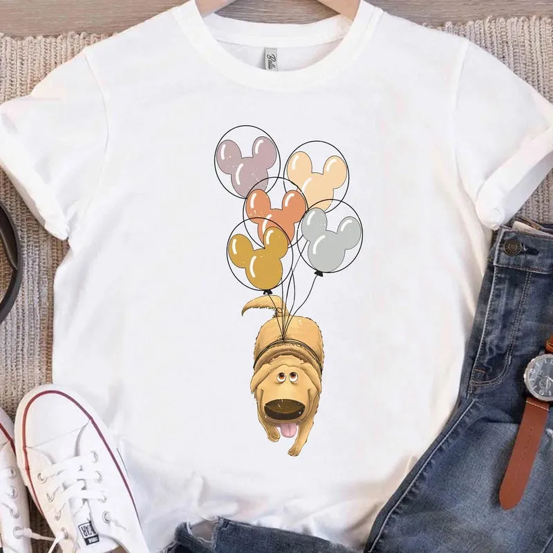Product Retro Dug With Mickey Balloon Up Movie T-shirt Hoodie Sweater Dog Magic Kingdom Disneyland Family