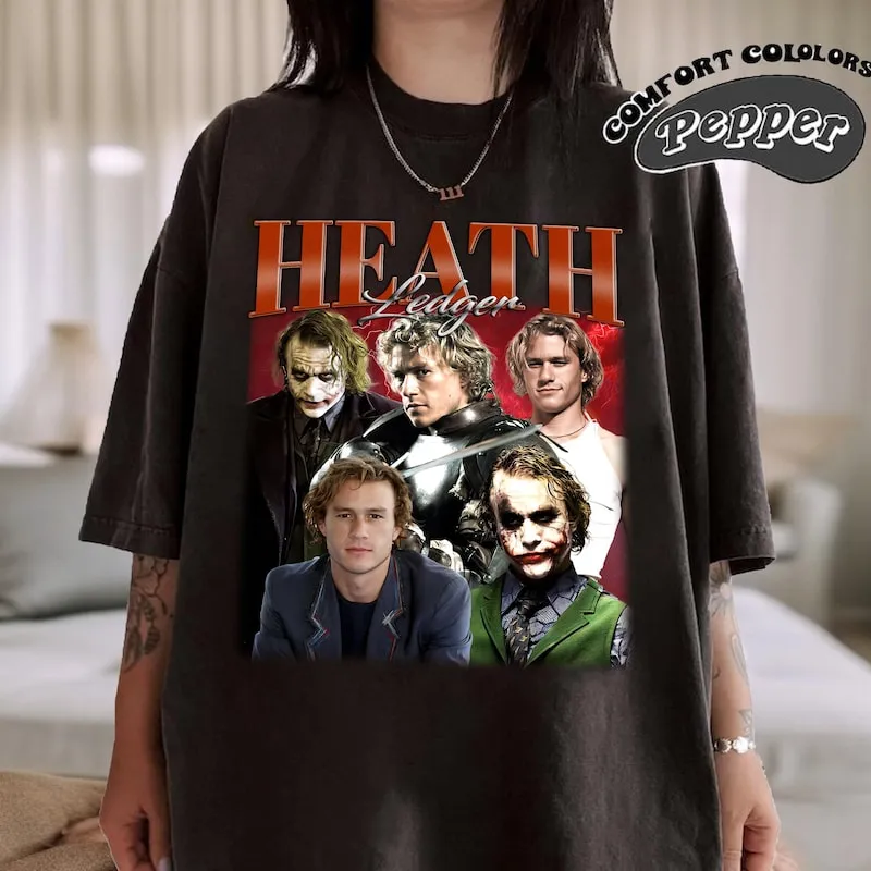 Product Heath Ledger 90s Vintage Style Unisex T-shirt Hoodie Sweater