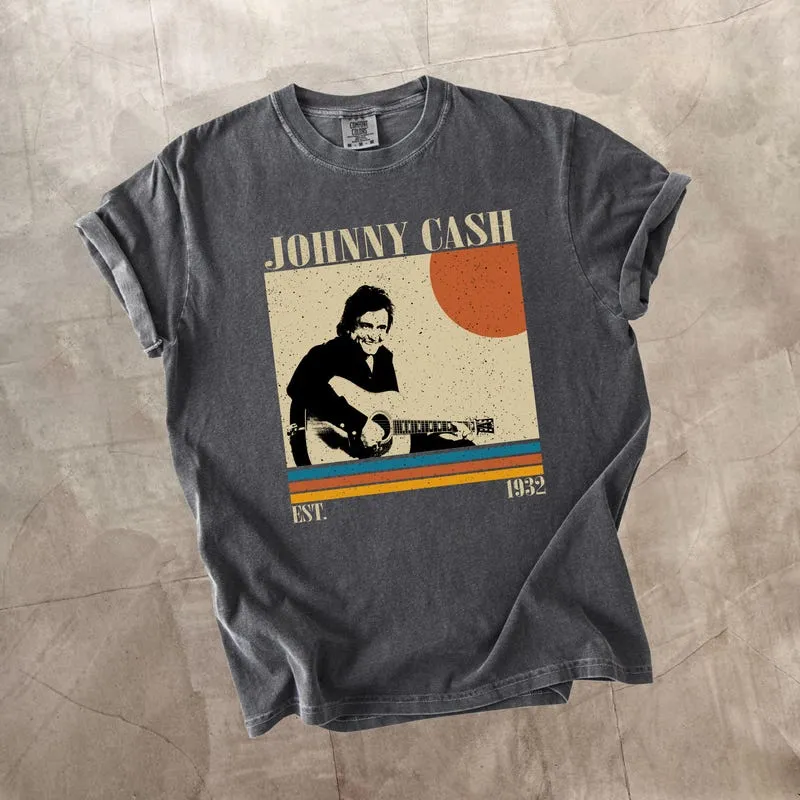 Product Johnny Cash Retro Graphic Vintage Music T-shirt Hoodie Sweater