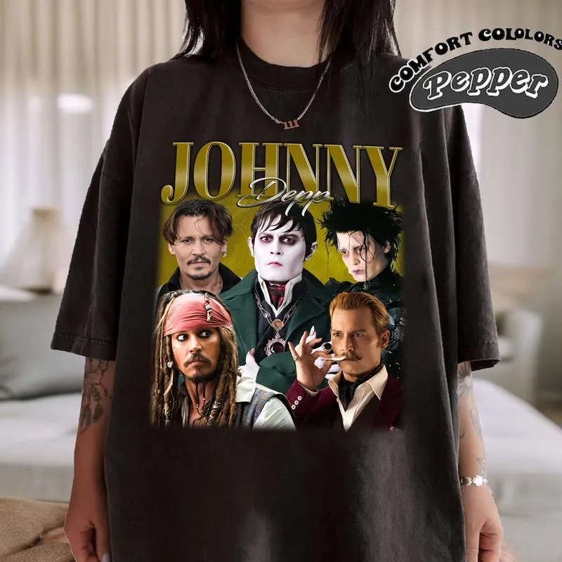 Product Johnny Depp Retro Fan Gift Vintage 90s Birthday T-shirt Hoodie Sweater