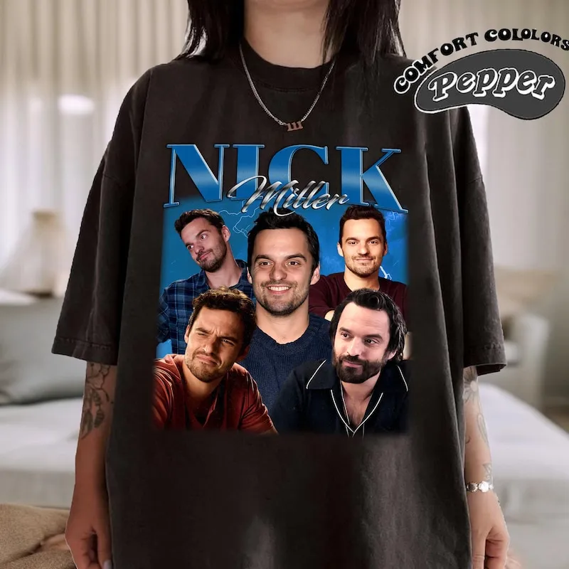 Product Nick Miller Retro New Girl Fan Gift T-shirt Hoodie Sweater
