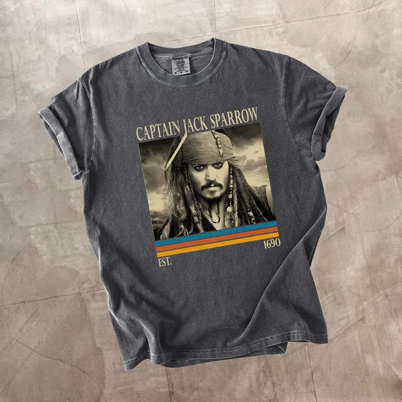 Product Retro Captain Jack Sparrow 90s Movie T-shirt Hoodie Sweater