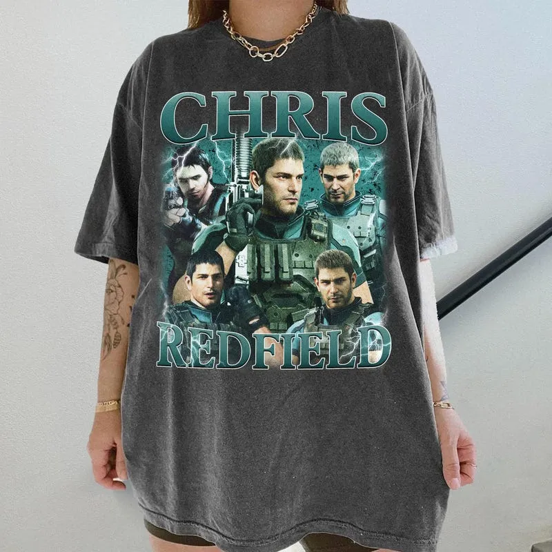 Product Retro Chris Redfield 90s T-shirt Hoodie Sweater