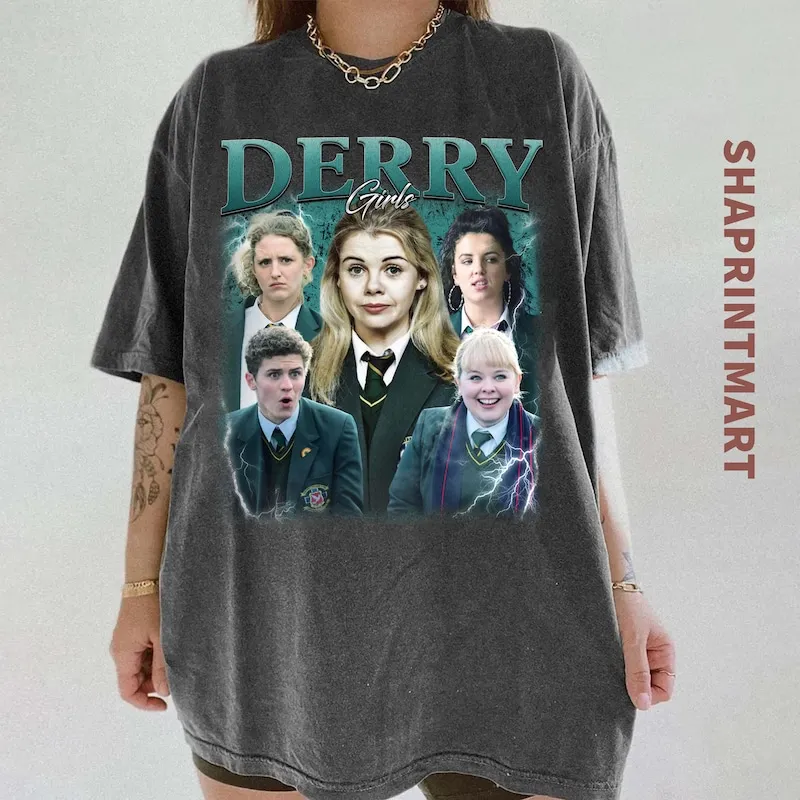 Product Retro Derry Girls Vintage Tv Series T-shirt Hoodie Sweater