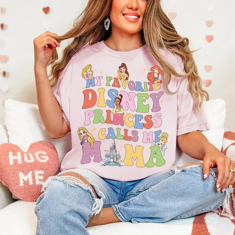 Product My Favorite Princess Calls Me Mama Mom T-shirt Hoodie Sweater Mother Daughter Day Gift Mommy Birthday