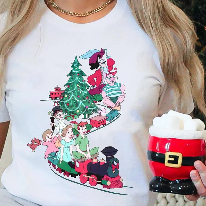 Product Peter Pan Christmas Never Grow Up T-shirt Hoodie Sweater Captain Hook Mr Smee Xmas Mickey Very Merry Disneyland Holiday Trip