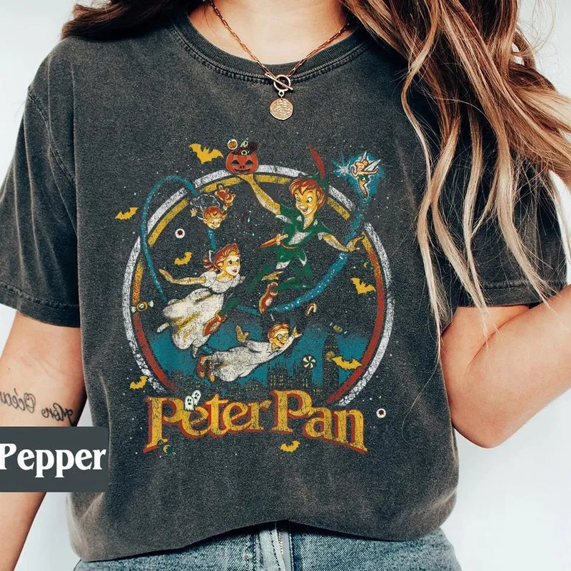 Product Peter Pan Halloween Tinkerbell Wendy T-shirt Hoodie Sweater John Michael Mickey Not So Scary Night Party Spooky Season