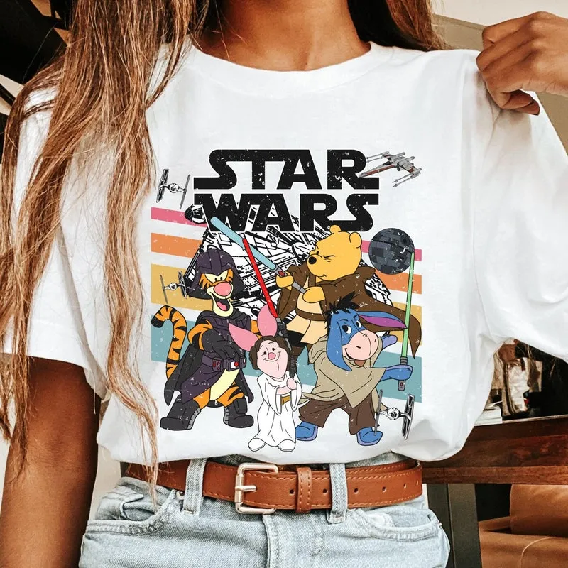 Product Pooh And Friends May The Force Be With You T-shirt Hoodie Sweater Winnie Star Wars Day Hollywood Studios Galaxy Edge