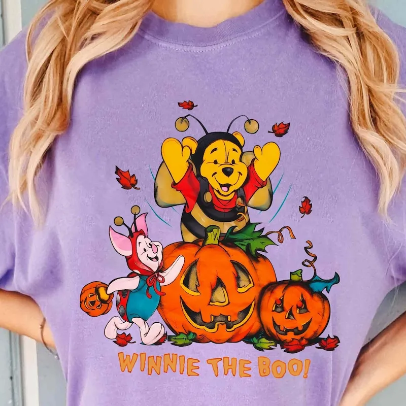 Product Pooh And Piglet Winnie The Boo Halloween T-shirt Hoodie Sweater Friends Spooky Season Disneyland Trip