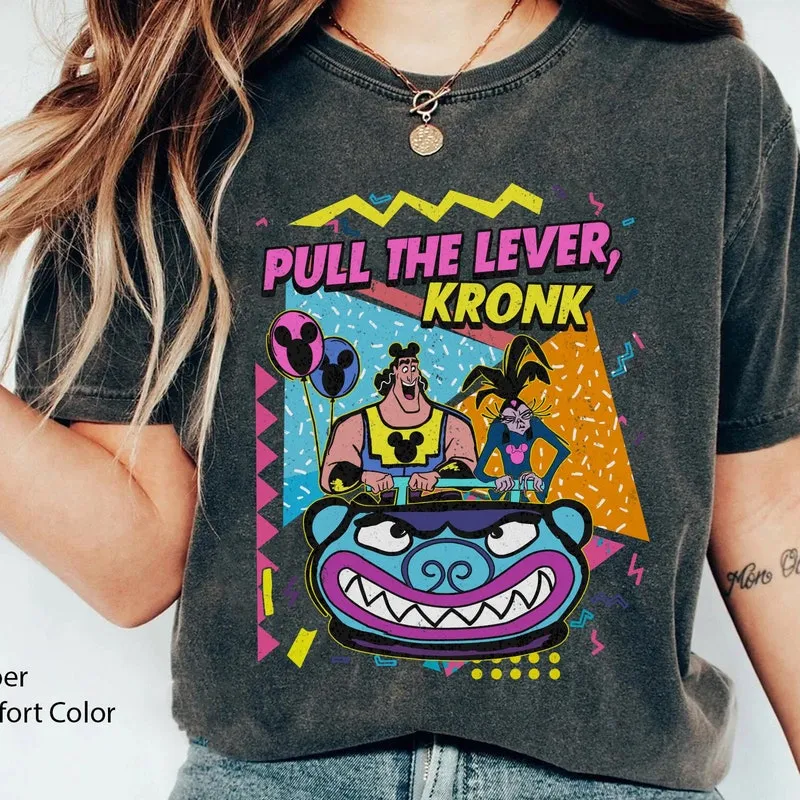 Product Retro 90s Kronk And Yzma Pull The Lever T-shirt Hoodie Sweater Emperor New Groove Villains Disneyland Trip Outfit