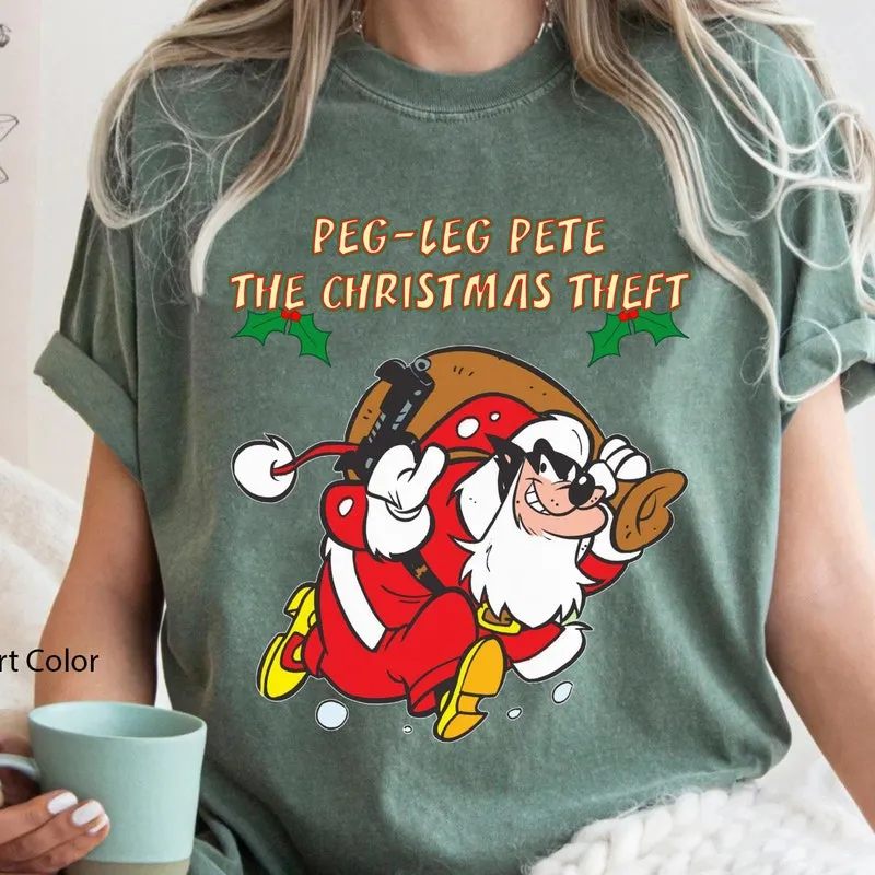 Product Retro 90s Peg Leg Pete The Christmas Theft T-shirt Hoodie Sweater Party Disneyland Holiday Family Vacation Gift