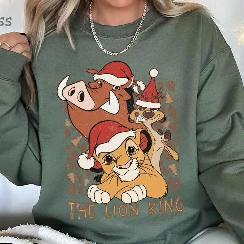Product Retro 90s Simba Timon Pumba Hakuna Matata T-shirt Hoodie Sweater Christmas Lion King Mickey Merry Party Disneyland Holiday Trip