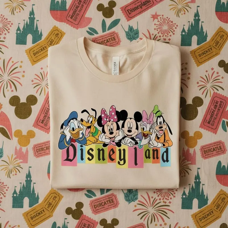 Product Retro Disneyland Mickey And Friend Group Cute T-shirt Hoodie Sweater Co Vacation 2025 Park Outfit