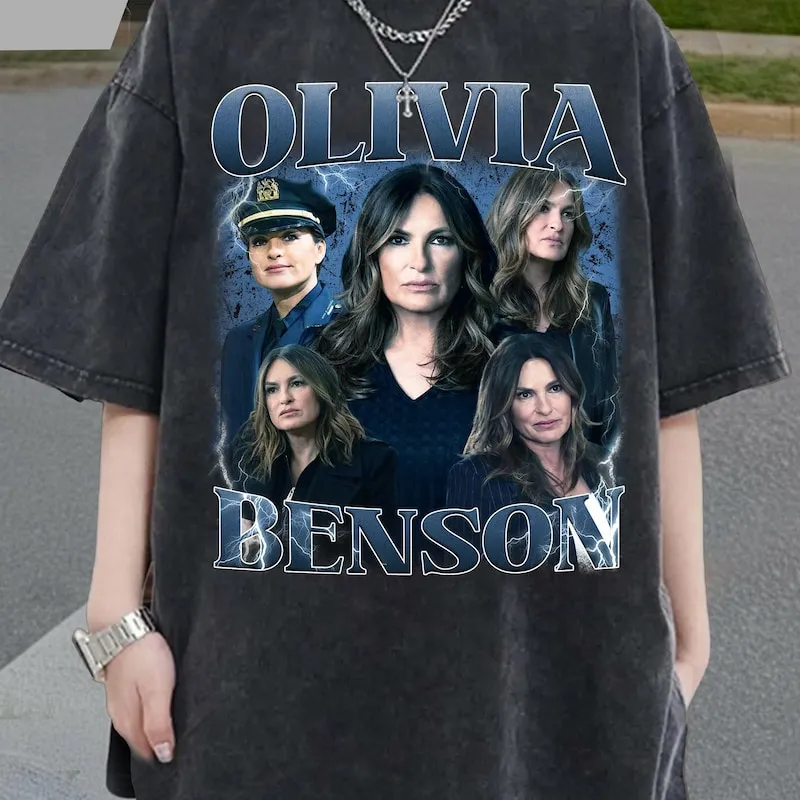 Product Olivia Benson Vintage 90s Law And Order Unisex T-shirt Hoodie Sweater