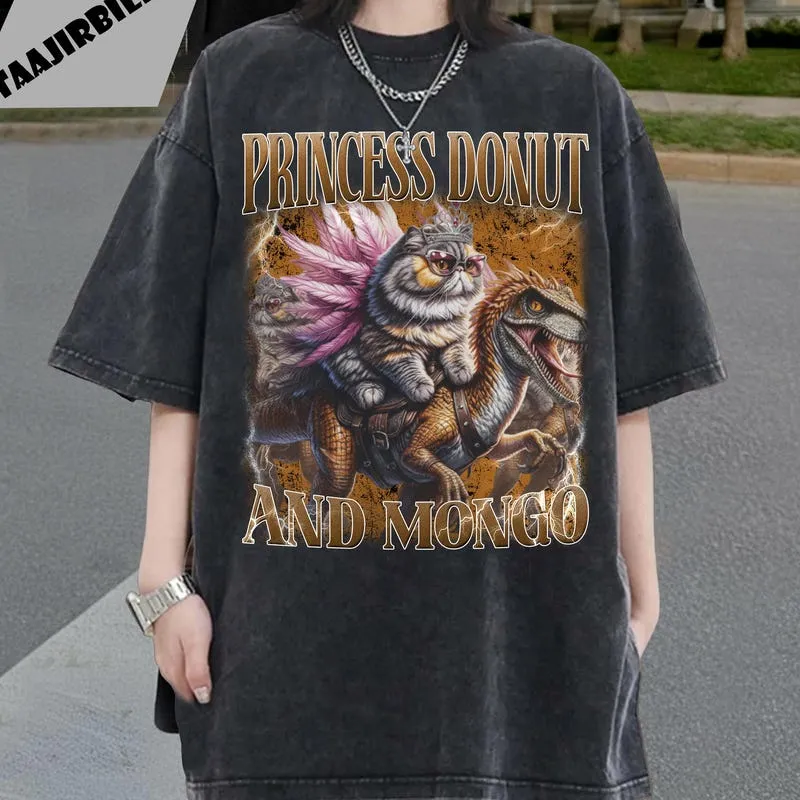 Product Princess Donut And Mongo Dungeon Crawler Carl T-shirt Hoodie Sweater Bookish Cat Lover Merch