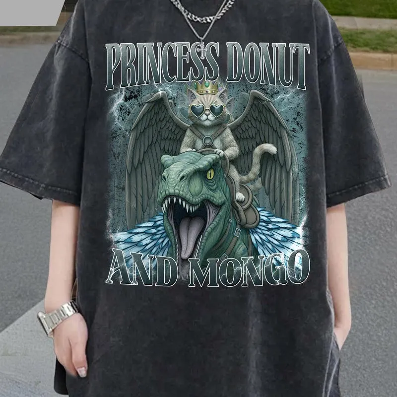 Product Princess Donut And Mongo Vintage Graphic T-shirt Hoodie Sweater Dungeon Crawler Carl Unisex